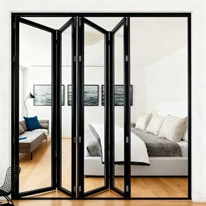 Bello <span class=keywords><strong>AL</strong></span> Hurricane Proof porta balcone Patio vetro insonorizzato giardino esterno in alluminio Bifold porte pieghevoli - Product Image 1