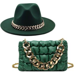 Wholesale Ladies <b>Small</b> Square Shoulder Bags Quilted PU Leather <b>Handbags</b> Women Hand Purses Girl Metal Chain Fedora Hats and Purse - Product Image 1