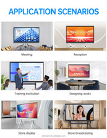 Écran interactif UltraSmoothTouch 110 pouces 4K LCD sans fil, synchronisation d'écran, réglage anti-reflet, affichage clair exceptionnel pour salle de conférence