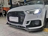 Kit carrosserie 100 % compatible pour Audi A3 2017-2020, mise à niveau au style A3 RS3 Facelift, installation facile, pare-chocs, calandre, lèvre de pare-chocs, kit carrosserie