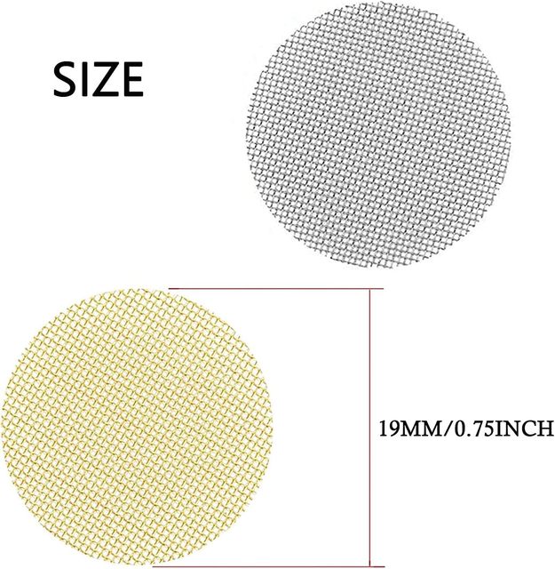 10mm 14.8mm 15mm 19mm 20mm 30mm Stainless Steel Wire Mesh Silver Smoking Pipe Filter Screen Brass Filters 3/8 Inch Diameter