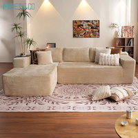 Canapé-lit moderne en forme de L avec rembourrage en éponge écologique, design modulaire pour appartement et villa, fabriqué en Chine