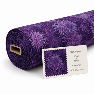 Tissu Aso Ebi 100% Polyester, Impression Personnalisée pour Campagne Électorale, Double Face, 6 Yards, Violet, Nigéria - Product Image 6