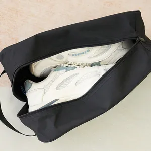 Custom Logo Waterproof Canvas Travel Golf Shoe Bag Portable Zipper Storage Shoe Dust Bag Soccer Football Boot Organizer Shoe Bag