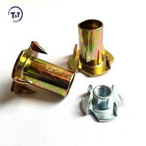 Écrous en T à quatre griffes M5 <span class=keywords><strong>M6</strong></span> M10 DIN1624 en aluminium et acier inoxydable pour meubles et inserts en bois - Product Image 5