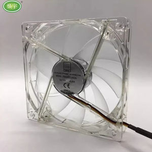 Ventilateur de boîtier d'ordinateur de 12 cm, taille 12025, ultra silencieux, entièrement transparent, éclairage LED avec interface 3 broches, 4 lumières blanches - Product Image 4