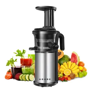 Exprimidor de frutas y verduras de acero inoxidable de 200W y 40RPM, Extractor compacto de zumo de barrena en frío