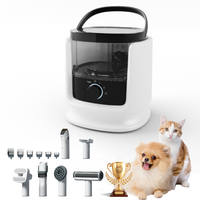 Machine de toilettage pour animaux de compagnie multifonctionnelle 6 en 1, 3 niveaux d'aspiration réglables, aspirateur anti-statique pour poils d'animaux pour chiens et chats