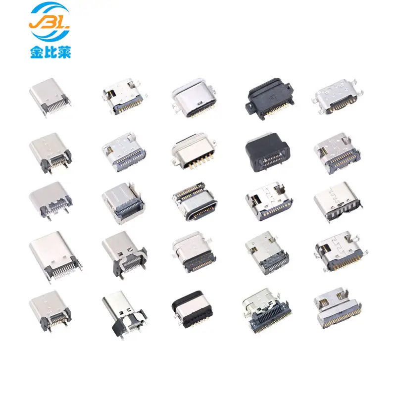 Usb C Typec3.1 Female 6/16/24 pin Type-c3.2 male Connector Waterproof ip68 Gold-plated USB3.0 connector manufacture factory U4