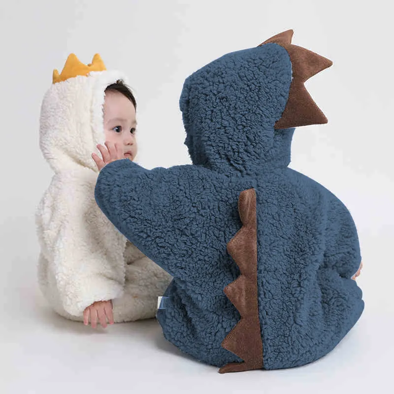 תינוק Rompers יילוד אביב בני בנות בגדי כותנה ברדס סווטשירט ילדים 3D דינוזאור מזדמן ספורט תינוק בגדי תינוק