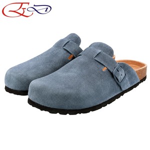 Nuevas sandalias de cuero de vaca para hombre, con suela de EVA, punta cerrada, informales, para todas las estaciones, para estar en casa y relajarse al aire libre. - Product Image 1