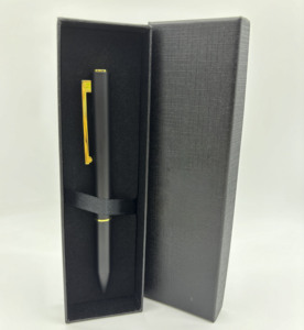 Stylo à bille de luxe en métal noir mat de haute qualité pour hôtel, personnalisable pour tous les sports, stylo promotionnel avec boîte - Product Image 4