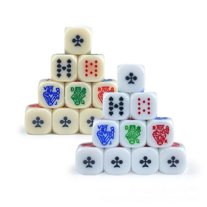 <span class=keywords><strong>Dés</strong></span> de poker polyédriques en acrylique de 16 mm avec coins carrés et arrondis J K Q 1 9 10 pour jeux de société - Product Image 1