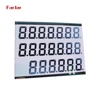 Prix usine personnalisé 7 chiffres de segment rouge ou orange rétro-éclairage distributeur de carburant écran lcd