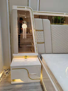 Conjunto de Móveis de Quarto Moderno e Elegante, Tamanho Super King, Luxuoso e Brilhante, Conjuntos de Quarto de Alto Padrão - Product Image 3