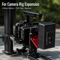 Plaque triangulaire en aluminium V-Lock pour montage de batterie d'appareil photo, adaptateur pour plaque V-Mount F970, accessoires pour rig de vlog extérieur