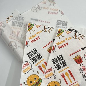 Good Compression Fast Food <b>Wrapping</b> Packaging Hamburger Wrapper With Greaseproof - Product Image 2
