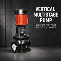 Pompa Sentrifugal Vertikal Inline 380V Tiga Fasa Pompa Sirkulasi HVAC Pompa Pipa untuk Sistem Air Pemanas Pendingin
