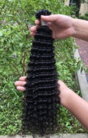 Extensions de cheveux humains vierges malaisiennes naturelles en K-tip, bouclés profonds, non traités, 100% cheveux humains, vente en gros