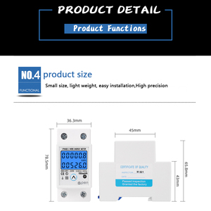 Đồng Hồ Đo Năng Lượng Kỹ Thuật Số Tương Tự Thông Minh Dạng Mô-đun 2P Dạng Mạch Mở Chạy Điện 220V 110V 80A 2 Mod - Product Image 5
