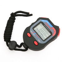 Tiga baris 100 memori Stopwatch elektronik Timer melacak pelatihan jam tangan lari