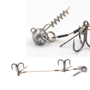 Hameçon triple en acier inoxydable avec tête plombée pour la pêche au <span class=keywords><strong>brochet</strong></span>, <span class=keywords><strong>fil</strong></span> de liaison pour leurres - Product Image 3