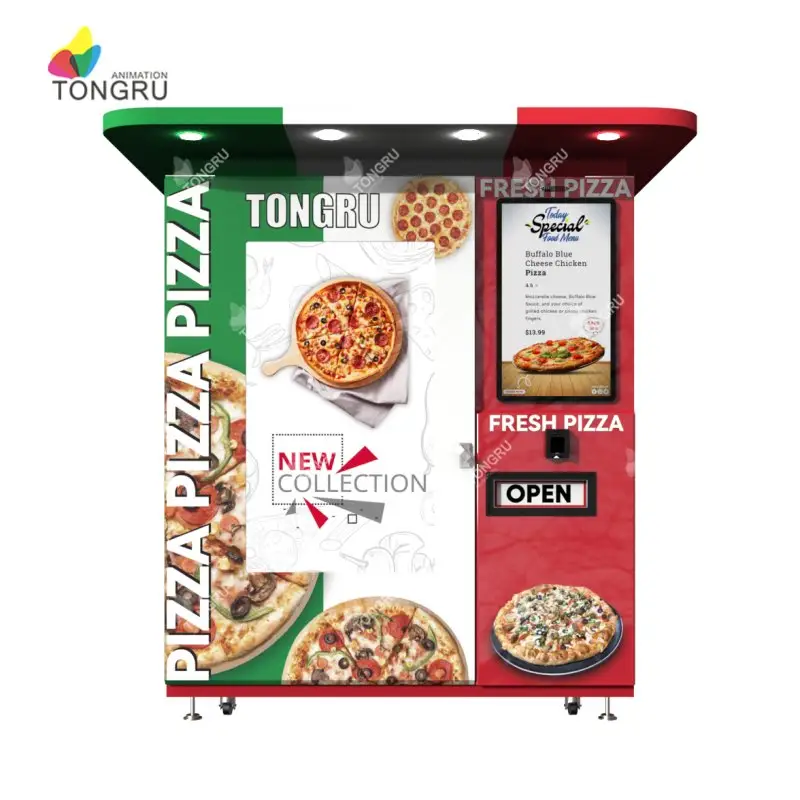 Hot Food Automat Vending Machines Self-service Fully Automatic Pizza Vending Machine Fast Food Price In Bagla