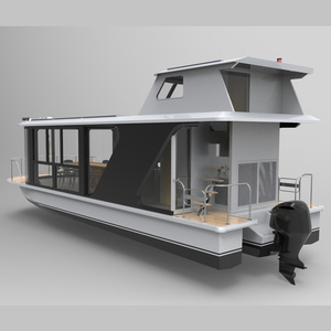 Bateau-maison ponton de luxe en aluminium de 12.5m pour les parties de l'eau pour les restaurants et les visites avec moteur hors-bord - Product Image 4