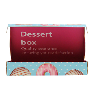 Caja de embalaje corrugada para galletas Rosa personalizada al por mayor, caja de donuts para galletas y pasteles de Color, embalaje con logotipo