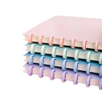 Bloc-notes magique personnalisé en vente directe d'usine Papier épais A5 Macaron Carnets d'école à spirale à feuilles mobiles colorés pour enfants