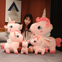 Belle unisexe enfants en peluche poupée douce grande peluche licorne avec sac de taille personnalisée dessin animé mignon arc-en-ciel joli cadeau