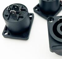 Connecteur Speakon 4 pôles NL4FC, XLR 4 broches mâle/femelle, gris, prise haut-parleur haut de gamme pour systèmes audio professionnels