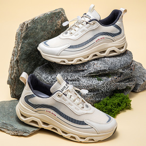 Thick-soled Shock-absorbing Soft-soled Outdoor <b>Walking</b> Shoes Fashion Dad Shoes Low-<b>top</b> Breathable Mesh Sneakers - Product Image 3