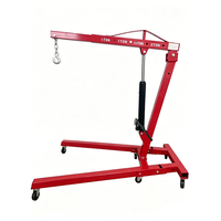 Grue d'atelier hydraulique pliable robuste avec structure en acier stable et conception portable pour un rangement facile et un levage sécurisé