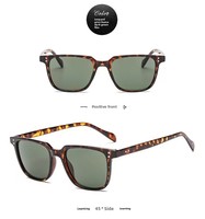 Nouvelles Lunettes de Soleil Carrées de Luxe Discrètes 2026, Monture Complète en Acétate UV400 Unisexe, Style Rétro Coréen, Logo Personnalisé OEM