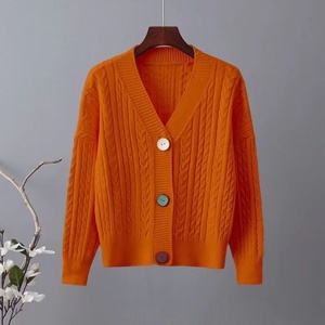 Maglione donna autunno e inverno giacca larga e sottile casual <span class=keywords><strong>cardigan</strong></span> in lana lavorato a maglia - Product Image 5