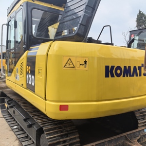 Excavadora Komatsu PC130 Amarilla Usada, Modelo de Cadena, Equipo de Construcción Pesada - Product Image 1