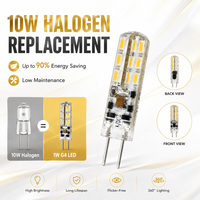 Ampoules LED en silicone G4 1W 70-90LM 38x13mm 360 degrés CRI 80 AC DC 12V ETL CE RoHS 15000H Garantie de 2 ans Intérieur