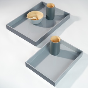 Bandeja de Servicio de Laca Artesanal Tradicional, Plato de Madera Decorativo Pintado a Mano, Decoración Sofisticada para el Hogar y el Comedor - Product Image 4