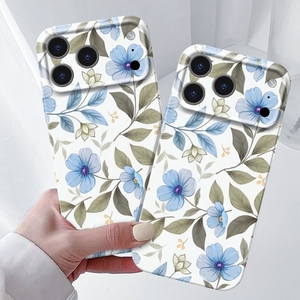 Cover per telefono con fiori dipinti per <span class=keywords><strong>iPhone</strong></span> 17 Air 16 15 14 13 12 11 Pro Max 7 Plus 16e - Supporta la personalizzazione - Product Image 1