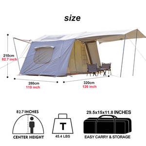 Outdoor Large <b>Canopy</b> <b>Tent</b> 3-4 Person Waterproof Inflatable Camping <b>Tent</b> Portable Foldable - Product Image 4