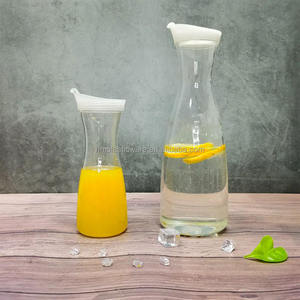 BPA Miễn Phí PC Bình Nước 1050Ml 1500Ml Sử Dụng Tủ Lạnh Nước Trái Cây Bia Pitcher Đảng Nhà Hàng Cafe Đồ Uống <span class=keywords><strong>Jug</strong></span> Với Flip Top Nắp - Product Image 4