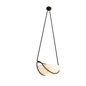 Lampu Gantung Cincin Lingkaran Marmer Tembaga, Lampu Chandelier Marmer, Lampu Bohlam, Aksesoris Acrobatic, Sabuk Konveyor Kuningan, Mangkuk Marmer - Product Image 6