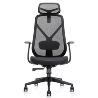 Chaise de jeu moderne de luxe Chaise de bureau ergonomique à dossier haut et pivotante en maille Roues conçues pour l'ordinateur Matière plastique nylon