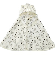 Geweven Cartoon Musselinen Baby Kapmantel Swaddle Hot Selling Schattige Bloemendruk Ademend Absorberend Zacht Katoen Ecologisch