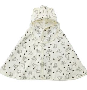 Manta con Capucha de Muselina Tejida para Bebé, Diseño de Frutas y Animales, Transpirable, Absorbente, Suave, de Algodón - Product Image 1