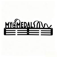 Support de présentation de médailles en métal personnalisé avec rangement pour trophées et rubans