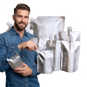 Individuell bedruckbare, transparente Standbeutel (4L, <span class=keywords><strong>5L</strong></span>) für Flüssigkeiten – recycelbar, mit Ausgießer, für Getränke, Catering, Wasser, Saucen, Gewürze, Milch, Cola - Product Image 2