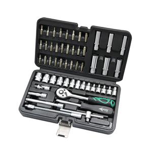 AE-S56 56Pcs 1/4 ''Công Cụ Thiết Lập Ổ Cắm Cờ Lê Thiết Lập Tự Động Sửa Chữa Tay Công Cụ <span class=keywords><strong>Kit</strong></span> Cho Cơ Khí Bảo Trì - Product Image 1