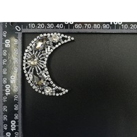Accessoires de vêtements en PVC 3D, patchs à coudre à la main, lune, perles, strass, décorations pour chapeaux, sacs